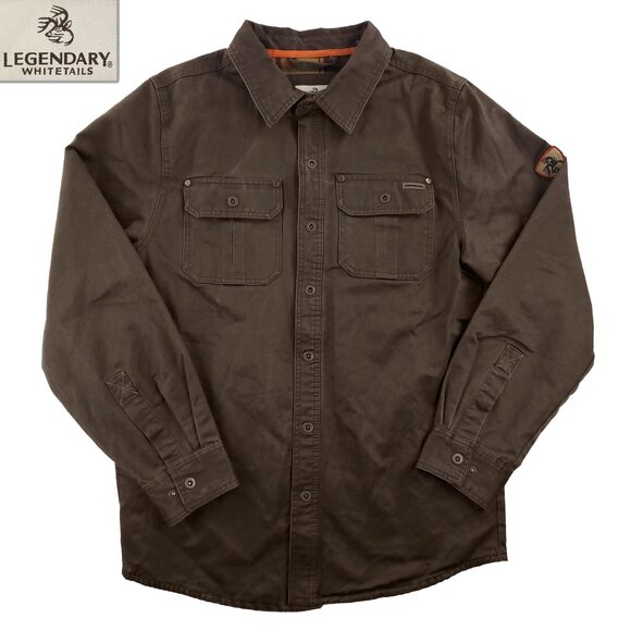 Legendary Whitetails Waxed Shirt Jacket Journeyman Flannel Lined Men Medium NWOT - Picture 1 of 16